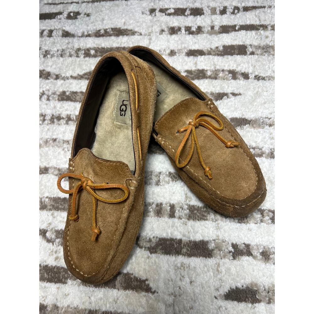 Ugg Men's Chester Suede Moccasin Shearling Insert Slipper Tan SN1105613 Size 10